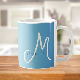 Beach Gradient Monogram  Koffiemok
