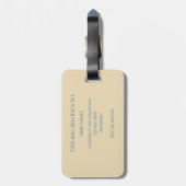 Beach Gradient Monogram Name  Bagagelabel (Achterkant verticaal)