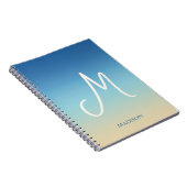 Beach Gradient Monogram  Notitieboek (Rechterzijde)