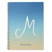Beach Gradient Monogram  Notitieboek (Voorkant)