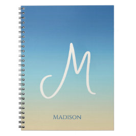 Beach Gradient Monogram  Notitieboek