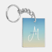 Beach Gradient Monogram  Sleutelhanger (Voorkant Links)