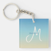 Beach Gradient Monogram  Sleutelhanger (Voorkant)