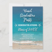 Beach Graduation Party for Class Invitation Kaart (Voorkant)