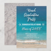 Beach Graduation Party for Class Invitation Kaart (Voorkant / Achterkant)