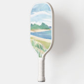 Beach Grass Bay | Watercolor Ocean Coastal Sea Pickleball Paddle (Links)