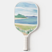 Beach Grass Bay | Watercolor Ocean Coastal Sea Pickleball Paddle (Achterkant)