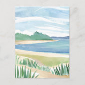 Beach Grass Bay | Zee voor de kust van de waterver Briefkaart (Voorkant)