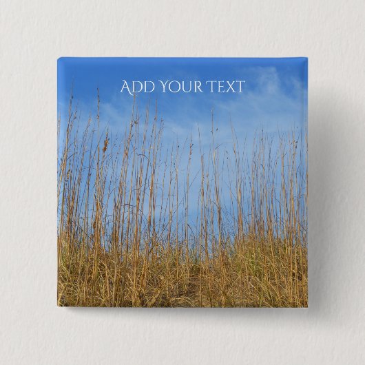 Beach Grass by Shirley Taylor Vierkante Button 5,1 Cm (Voorkant)