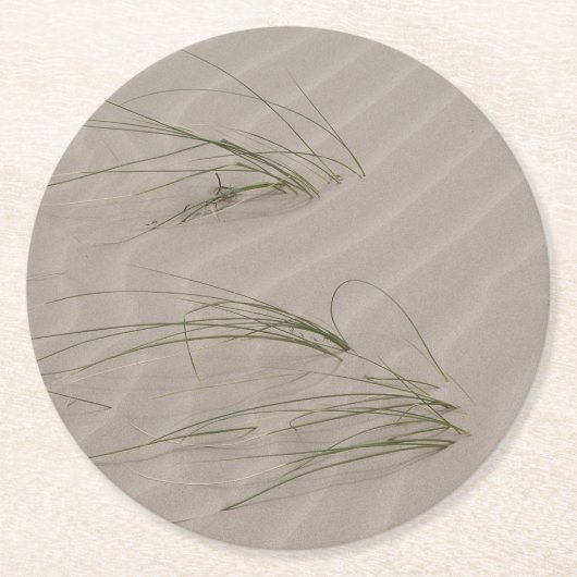 Beach Grass Ronde Kartonnen Onderzetter (Voorkant)