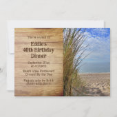 Beach Grass Sand Dunes Zijn verjaardag Kaart (Voorkant)