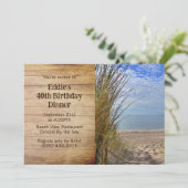 Beach Grass Sand Dunes Zijn verjaardag Kaart (Staand voorkant)