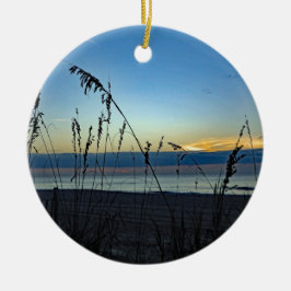  Beach Grass Sunrise Foto Keramisch Ornament
