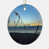  Beach Grass Sunrise Foto Keramisch Ornament (Links)