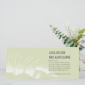 Beach Grass Wedding Invitations Martha's Vineyard Kaart (Staand voorkant)