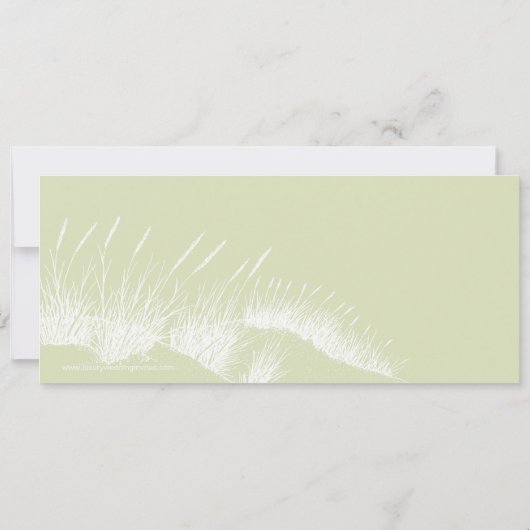 Beach Grass Wedding Invitations Martha's Vineyard Kaart (Achterkant)