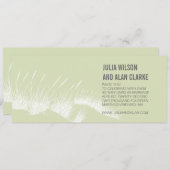 Beach Grass Wedding Invitations Martha's Vineyard Kaart (Voorkant / Achterkant)