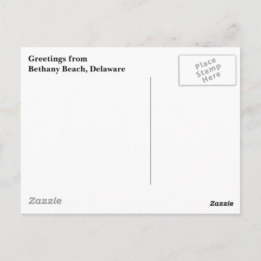 Beach Grasss Bethany Briefkaart (Achterkant)
