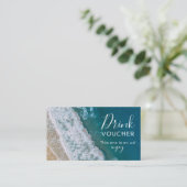 Beach Gratis Drink Voucher | Ocean Bar Token Visitekaartje (Staand voorkant)