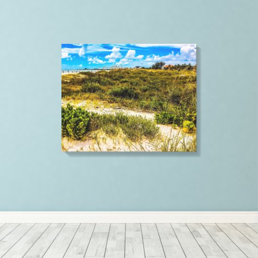 Beach Greens Canvas Afdruk (Insitu (Houten vloer))