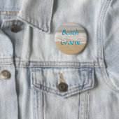 Beach Groom Button: Versie Ocean Tide Ronde Button 5,7 Cm (In situ)