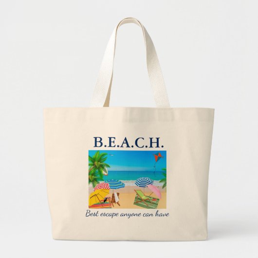 Beach Grote Tote Bag (Voorkant)