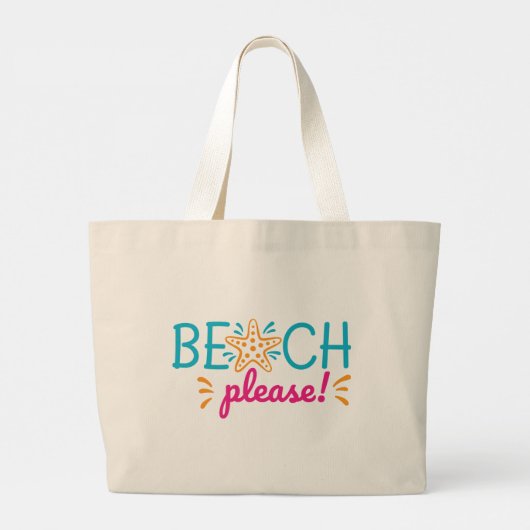 Beach Grote Tote Bag (Achterkant)