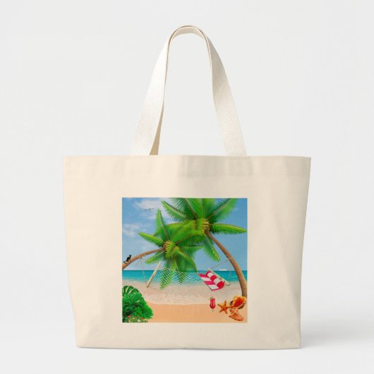 Beach Grote Tote Bag (Voorkant)