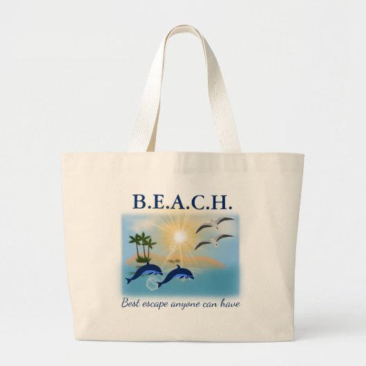 Beach Grote Tote Bag (Voorkant)
