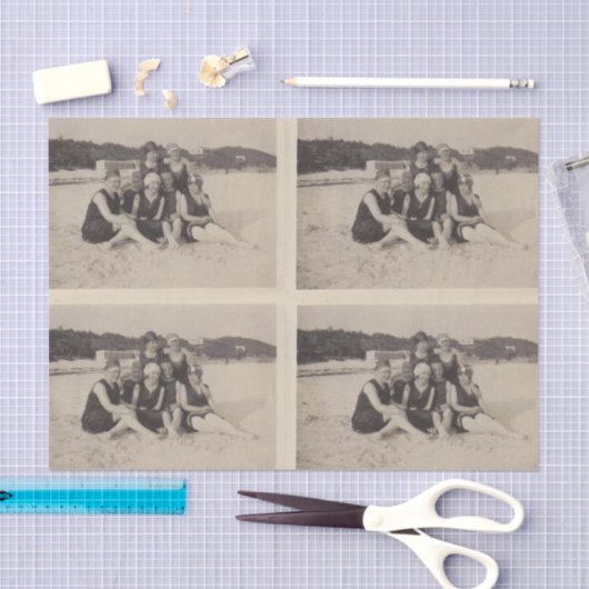 Beach Group 1920  foto Tissuepapier (Craft)