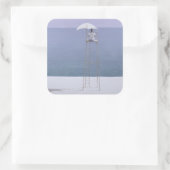 Beach guard 2004 vierkante sticker (Tas)