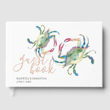 Beach Guest Book Waterverf Krabben