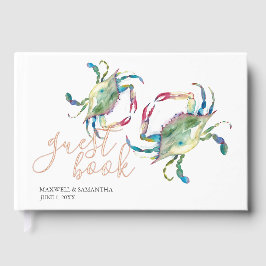 Beach Guest Book Waterverf Krabben Gastenboek