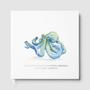 Beach Guest Book Waterverf Octopus Gastenboek