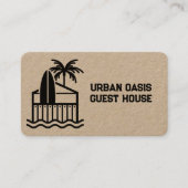 Beach Guest House Premium Kraft Visitekaartje (Voorkant)