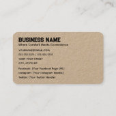 Beach Guest House Premium Kraft Visitekaartje (Achterkant)