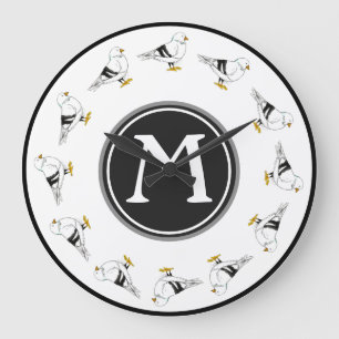 Beach Gull Seagull New York Pigeon Bird Initiaal Grote Klok