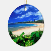 Beach Haena Kauai Hawaii Keramisch Ornament (Links)