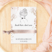 Beach Hair Bachelorette Scrunchie Houder Informatiekaartje