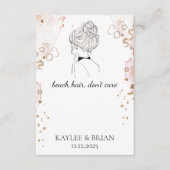 Beach Hair Bachelorette Scrunchie Houder Informatiekaartje (Voorkant)