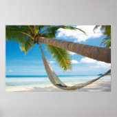 Beach hammack palmtree poster (Voorkant)