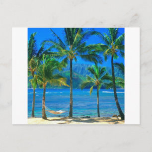 Beach Hammock Kauai Hawaii Briefkaart