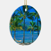 Beach Hammock Kauai Hawaii Keramisch Ornament (Rechts)