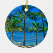 Beach Hammock Kauai Hawaii Keramisch Ornament (Voorkant)