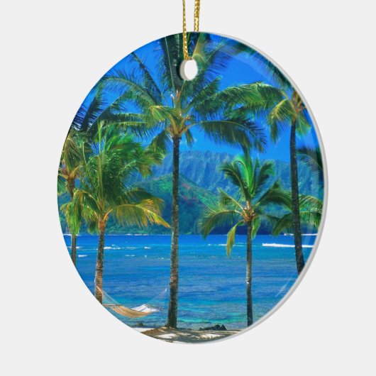 Beach Hammock Kauai Hawaii Keramisch Ornament (Links)