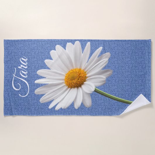 Beach handdoeken White Daisy (Voorkant)