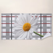 Beach handdoeken White Daisy (Voorkant)