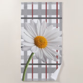 Beach handdoeken White Daisy (Voorkant)