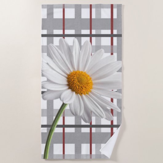 Beach handdoeken White Daisy (Voorkant)