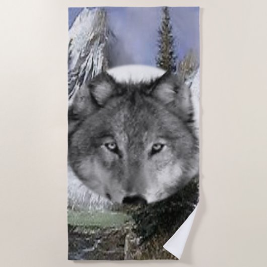 Beach-handdoeken Wolven Strandlaken (Voorkant)